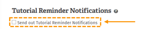 Screenshot of reminder notification