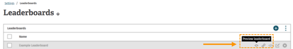 Screenshot of the preview leaderboard button