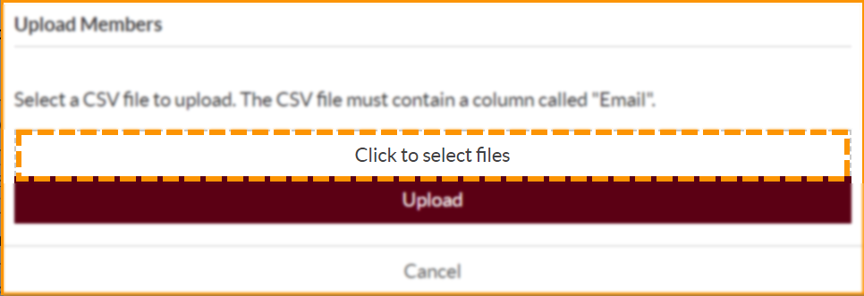 Screenshot of Click to select files example