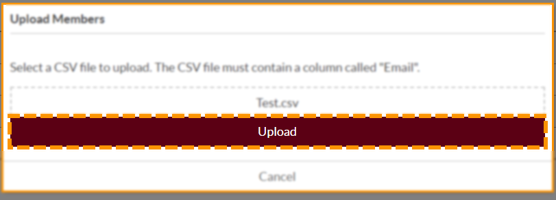 Screenshot of upload button example