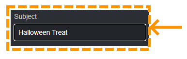Image to show how to edit the email subject