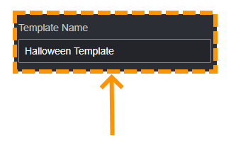 Screenshot to show how to edit a template name