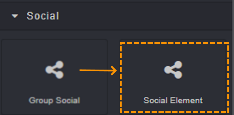 Screenshot of the social element icon