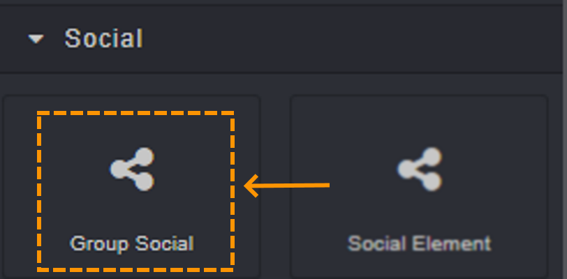 Screenshot of the group social icon