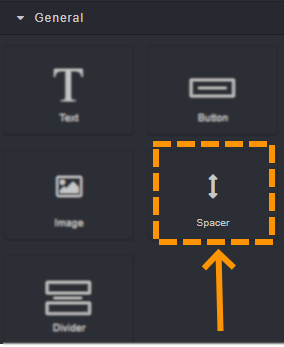 Screenshot of the spacer icon