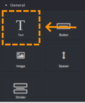 Screenshot of the text icon box